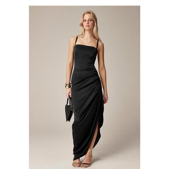 J.Crew Dresses & Skirts - NWT J. Crew Collection Asymmetrical Ruched Dress In Stretch Satin 12